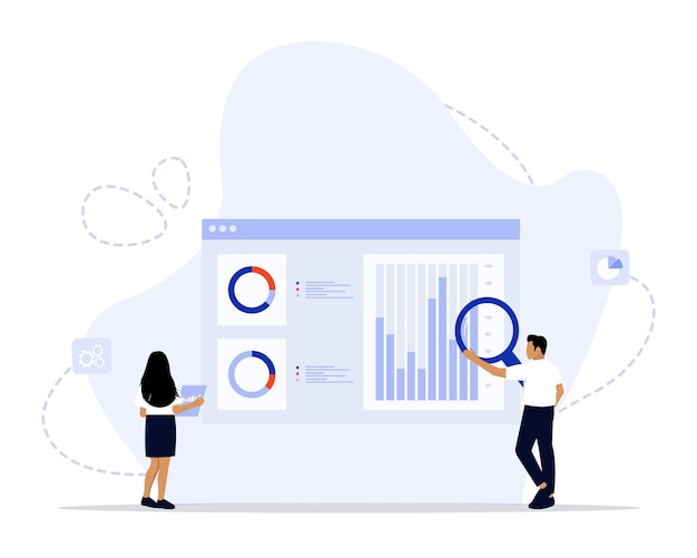 Vector setup analytics concept illustration