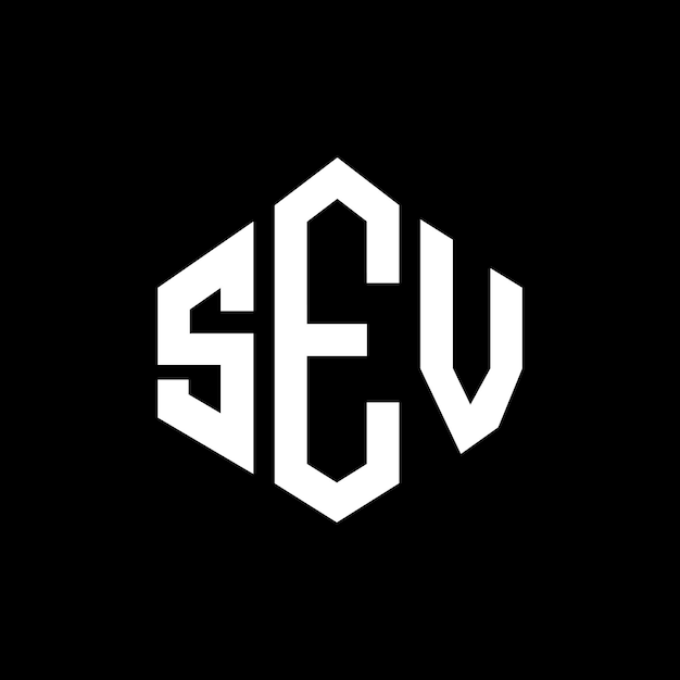 Vector sev letter logo design with polygon shape sev polygon and cube shape logo design sev hexagon vector logo template white and black colors sev monogram business and real estate logo