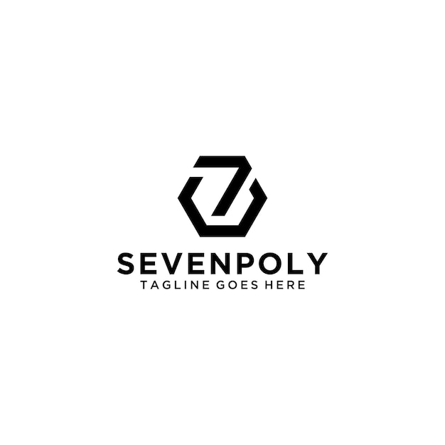 Seven hexagon logo sign design