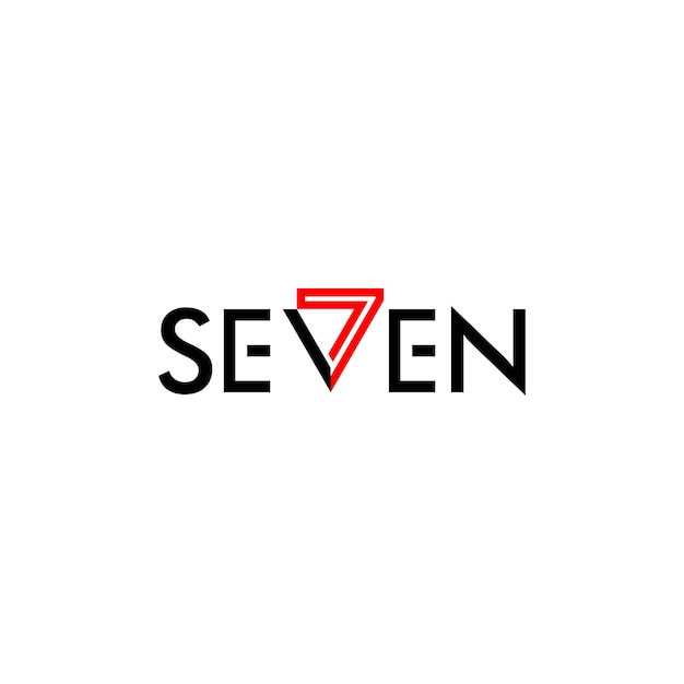 Seven Letter Logo Mark Vector Modern