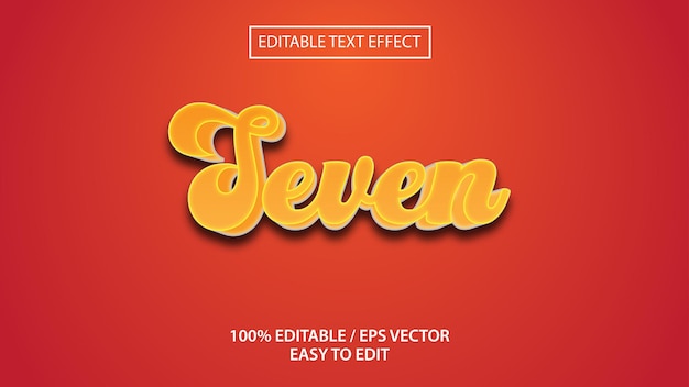 Seven text effect premium