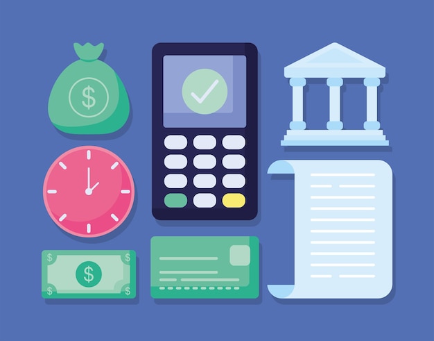 Seven transaction items