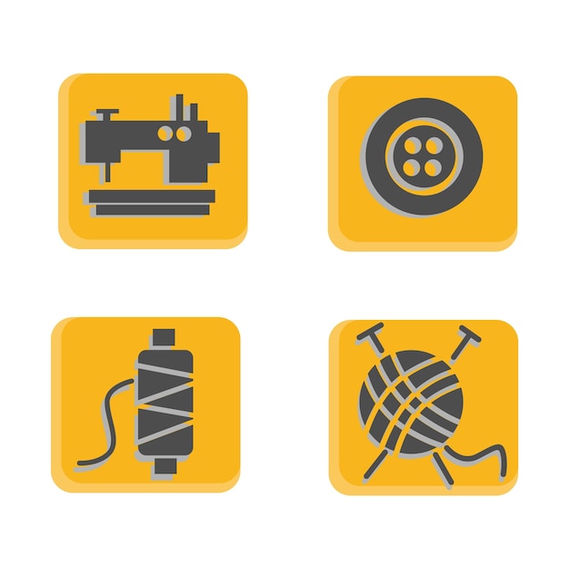 Вектор Дизайн логотипа или символа швейного бизнеса