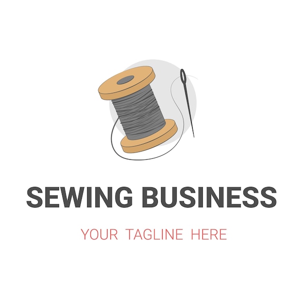 Vector sewing business logo
