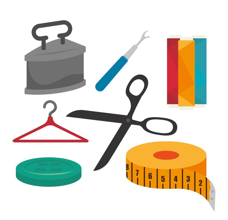 Vector sewing kit isolated icon design