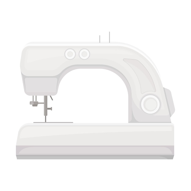 Sewing machine as tailoring equipment for atelier vector illustration