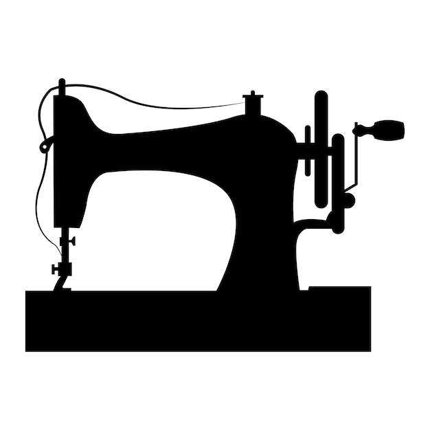 Шаблон векторного логотипа швейной машины
