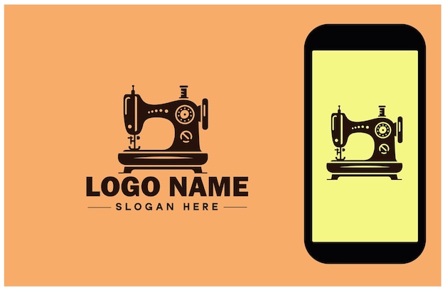 Икона швейной машины швейное устройство швейная машина швейная машина плоская логотип знак символ редактируемый вектор