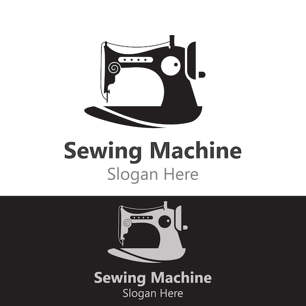 Концепция дизайна логотипа швейной машины Портной Швейный вектор Мода Простой дизайн