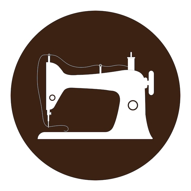 Sewing machine logo vector illustration design