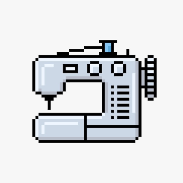 Vector sewing machine pixel art