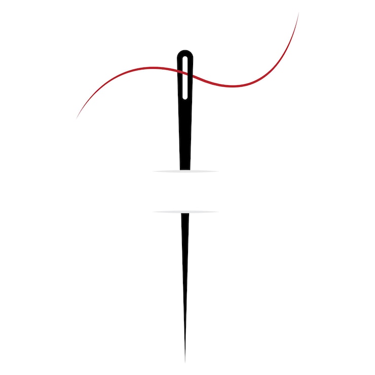 Vector sewing needle vector icon