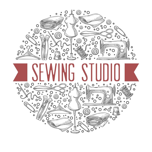 Sewing studio atelier giving master class lessons