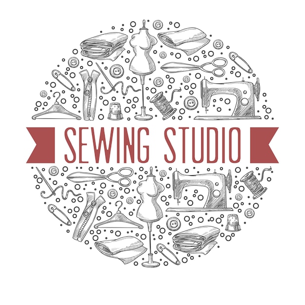 Sewing studio atelier giving master class lessons