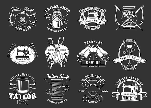 Premium Vector | Sewing and tailor vector icons