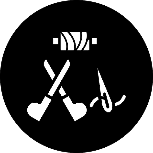 Vector sewing tool icon style