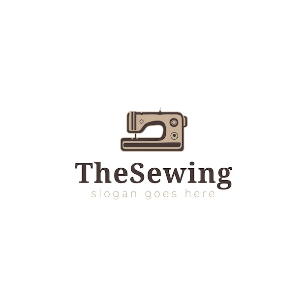 Sewing vector logo design