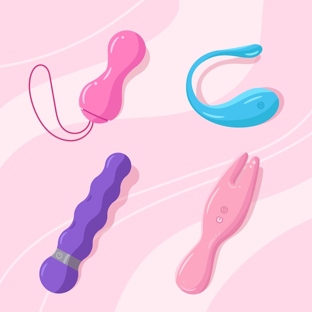 Vector sex education adult toys