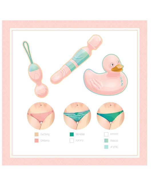 sex toy set with women in panties