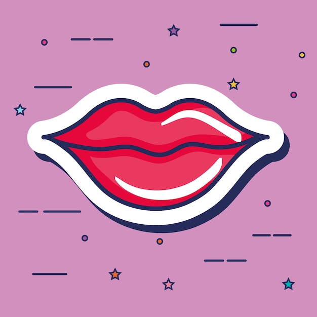 Sexi woman lips icon