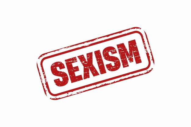 Vector sexism red grunge rubber stamp