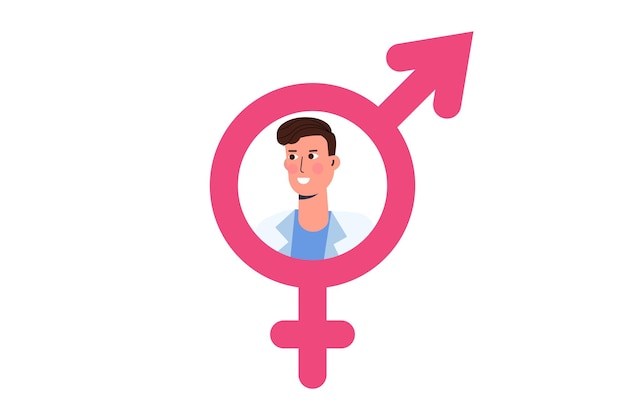 Vector sexologist consultation icon,  psychological sexual problems and health. vector illustration.