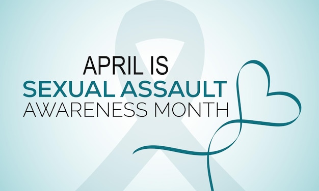 Sexual Assault Awareness Month Seksuele kaart poster achtergrond