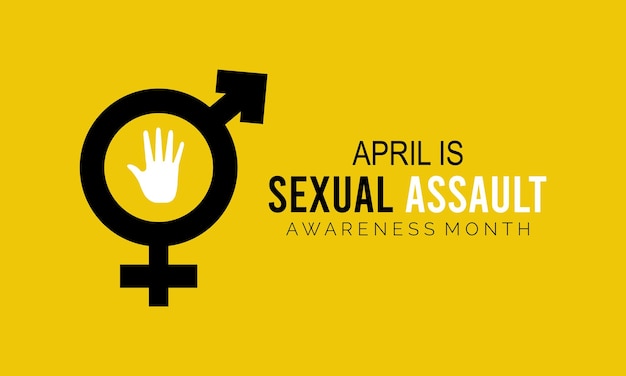 Sexual Assault Awareness Month Sexual card poster background