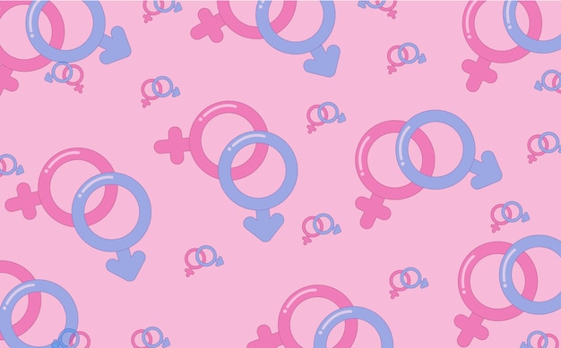 Sexual health colorful background with gender icons