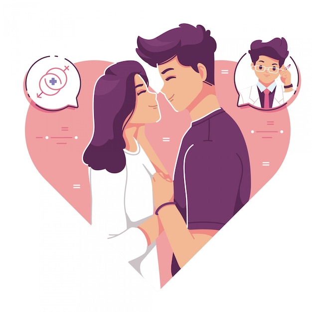 Vector sexual health day illustration background