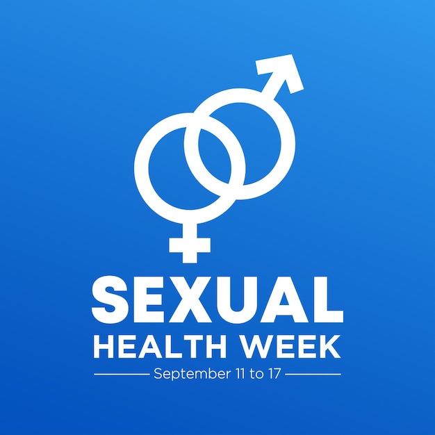 Vector sexual health week september is sexual health awareness week vector template for banner greeting card poster with background vector illustration