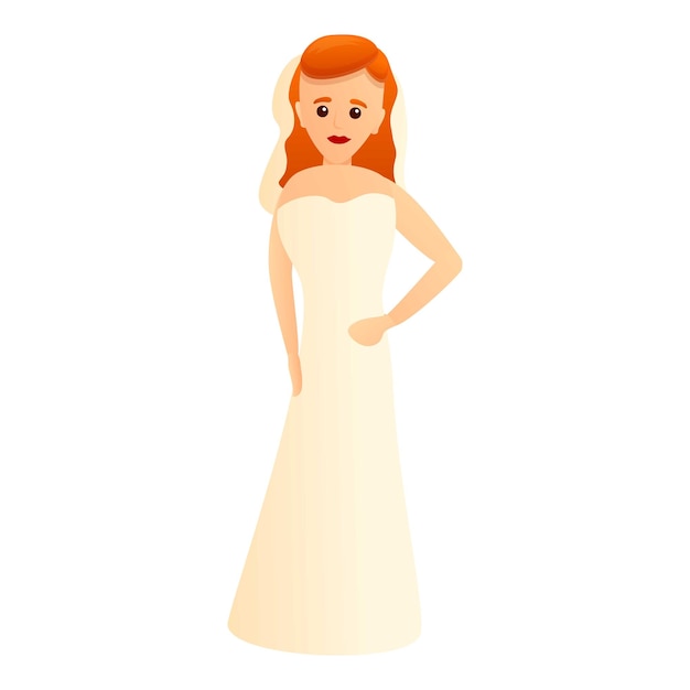 Vettore icona della sposa sexy cartoon della sposa sessuale icona vettoriale per il web design isolata su sfondo bianco