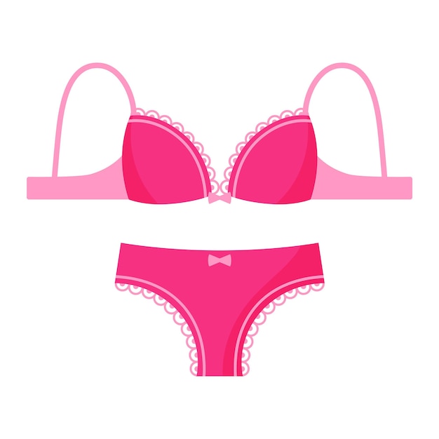 Premium Vector  Sexy female pink underwear pantie and bra