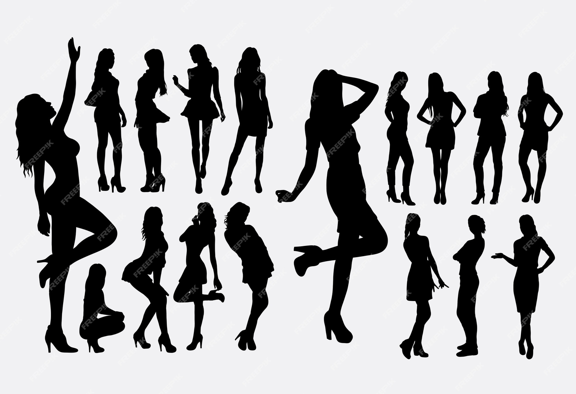 Premium Vector Sexy Girl Silhouette 