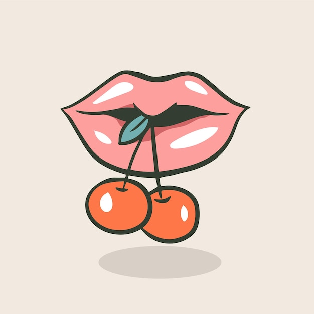 Sexy lippen die snoepkers bijten