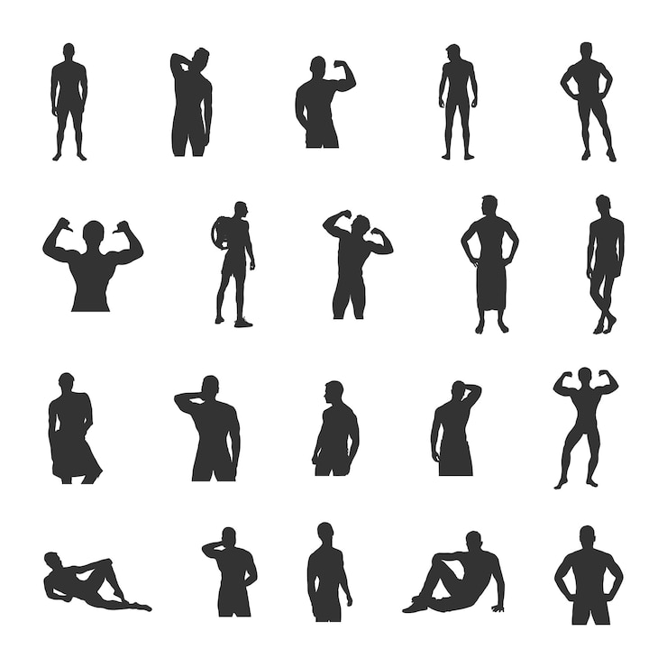 Vector セクシーな男のシルエット セクシーな男性のシルエット ホットな男のシルエット セクシーな男 svg モデルの男のシルエット