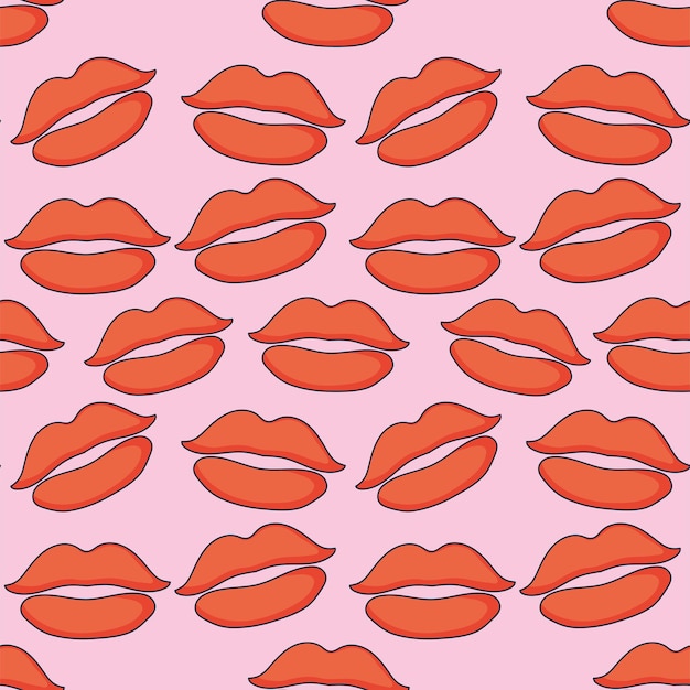 Sexy red lips background