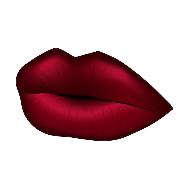 Vector sexy red ombre gradient lips vector illustration eps10