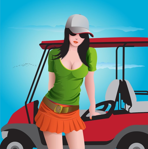 sexy vrouwelijke golfer