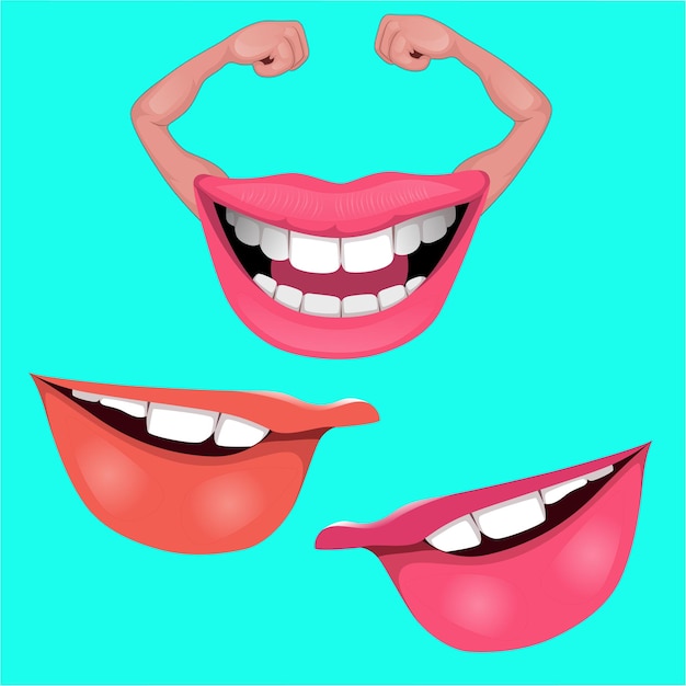 Sexy vrouwen rode lippen vector illustratie