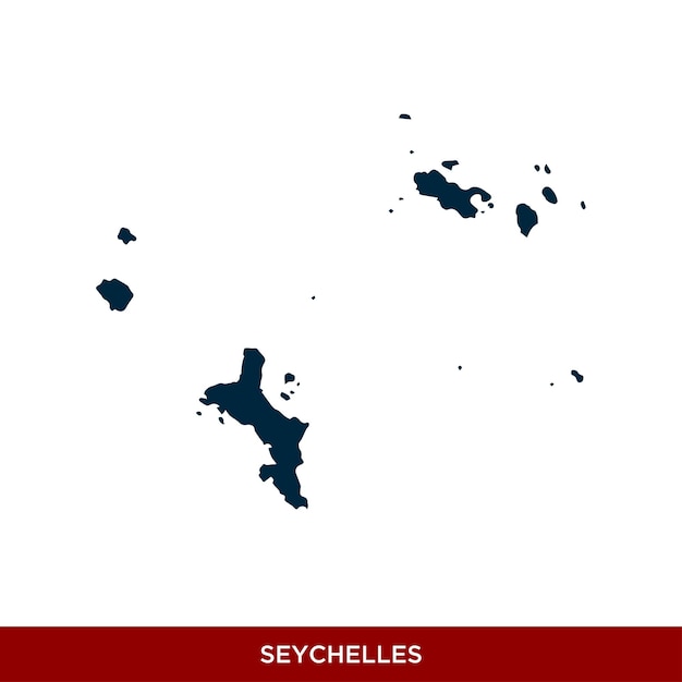 Шаблон векторного дизайна значка карты страны Сейшельских островов