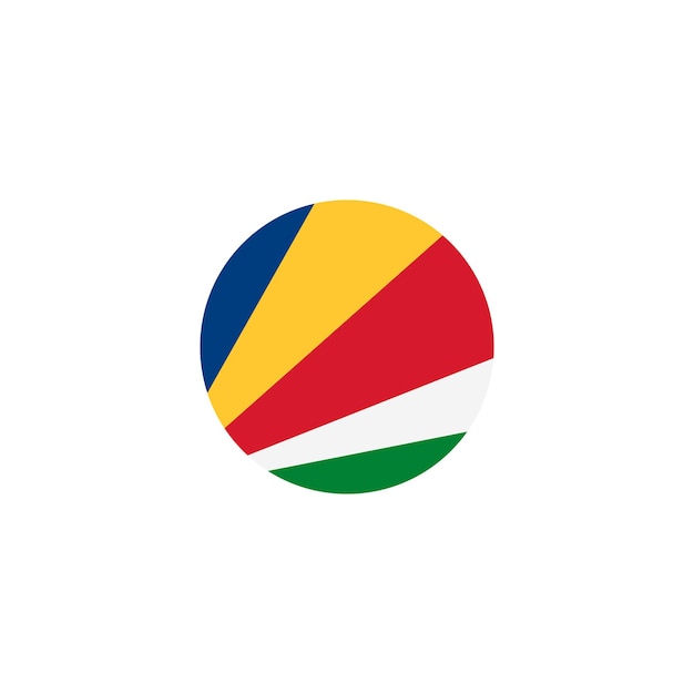セイシェル諸島の国旗 アイコン ベクトル