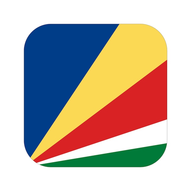 독립 기념일 또는 선거를 위한 세이셸 국기 간단한 그림
