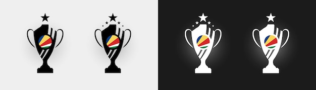 Seychelles flag trophy vector illustration