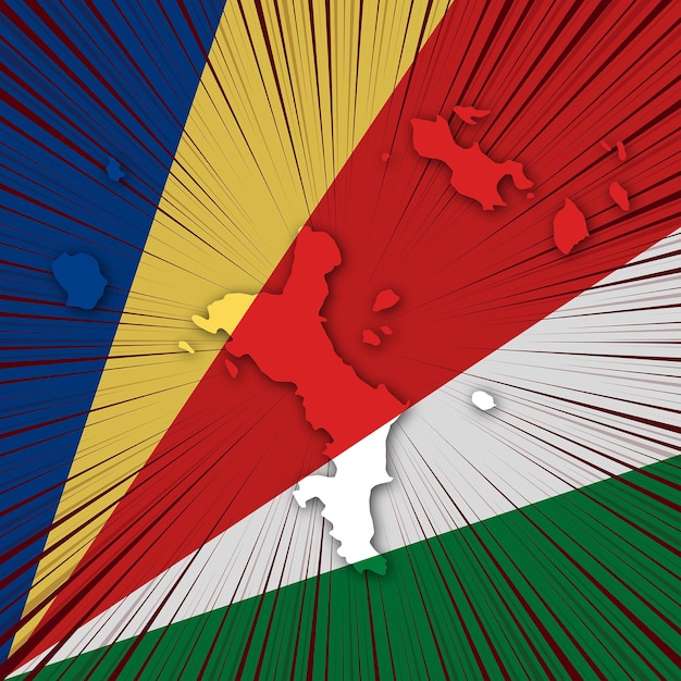 Vector seychelles independence day map design