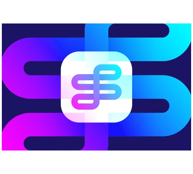 Vector sf-logo-ontwerpconcept