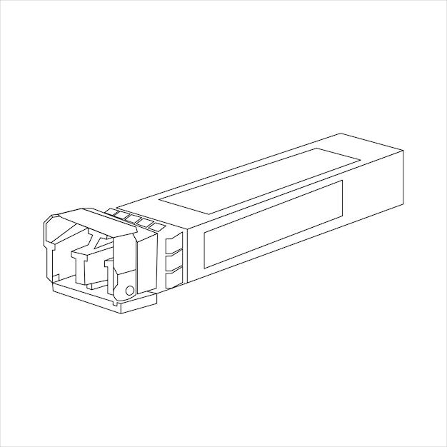 SFP-transceiver gebruikt voor gegevensoverdracht en -ontvangst in telecommunicatie