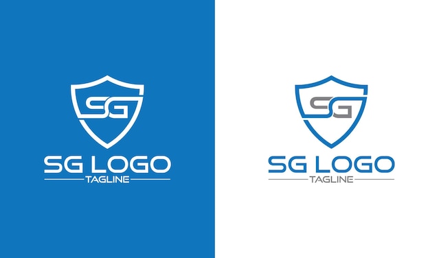 Vector sg letter merklogo ontwerp