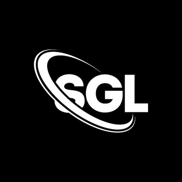 SGLのロゴ SGLの文字 SGLの字母 ロゴのデザイン SGLのイニシャル 円と大文字のモノグラム ロゴ SGL テクノロジービジネスと不動産ブランドのタイポグラフィー