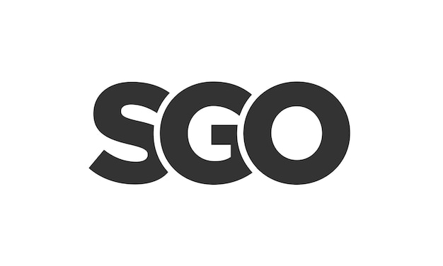 Vector sgo logo ontwerp sjabloon met sterke en moderne vetgedrukte tekst initieel gebaseerd vector logo met eenvoudige en minimale typografie trendy bedrijfsidentiteit